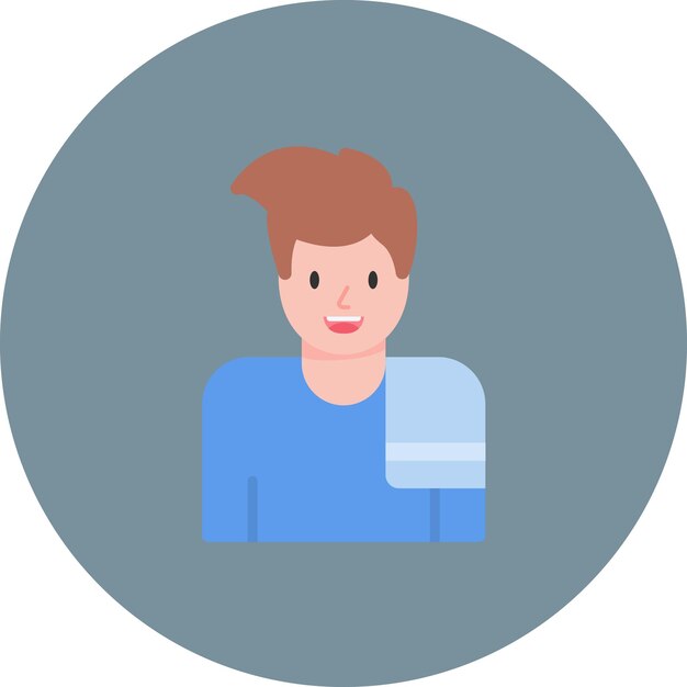 Ilustración de un hombre colgando una toalla plana