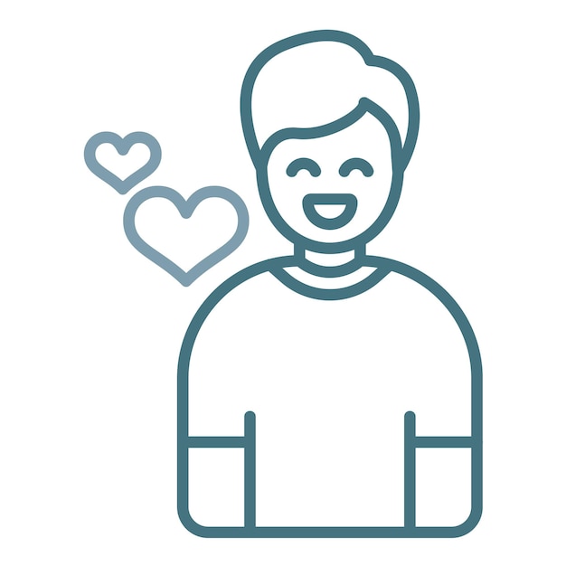 Ilustración del hombre feliz