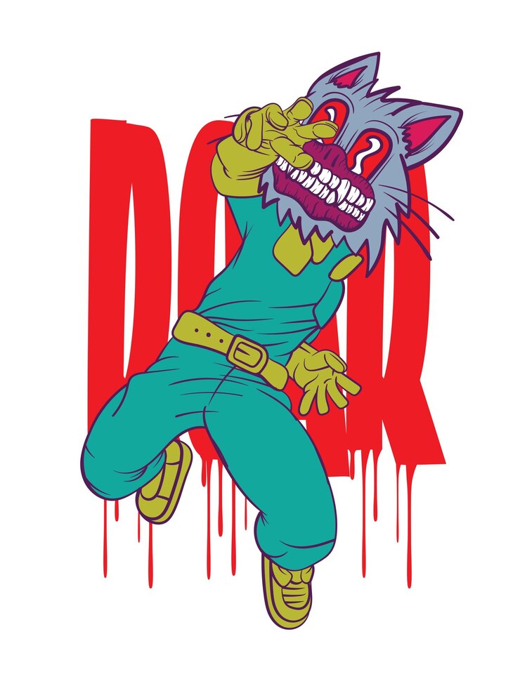 Vector ilustración de hombre lobo con estilo japonés para el evento kaijune