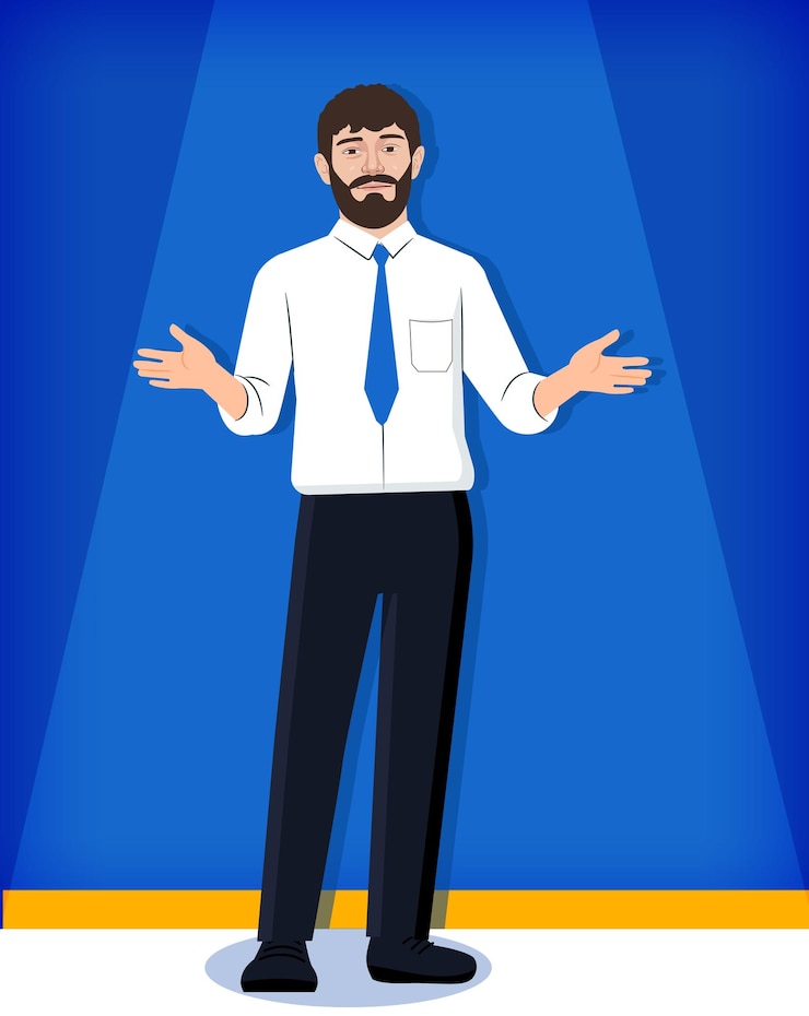 Vector ilustración del hombre de negocios