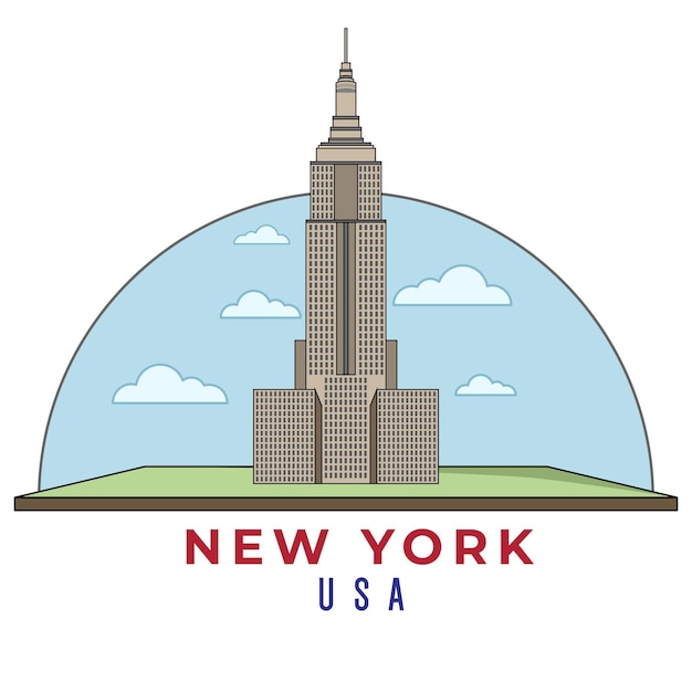 Ilustración del horizonte de Nueva York