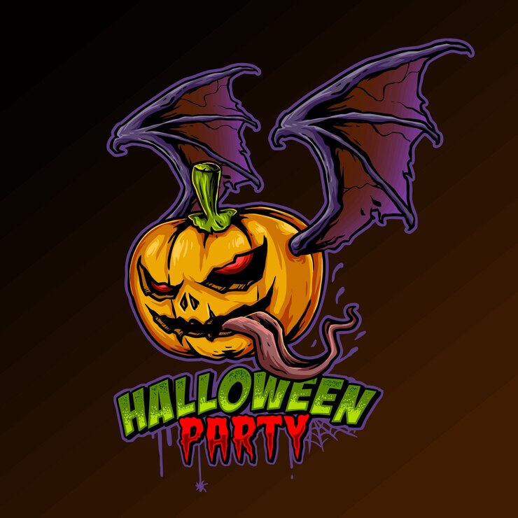 Ilustración de horror de calabaza