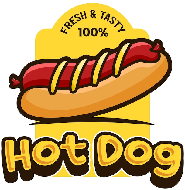 Vector ilustración de hot dog de comida vectorial para el negocio de alimentos y el equipo de juegos aislado