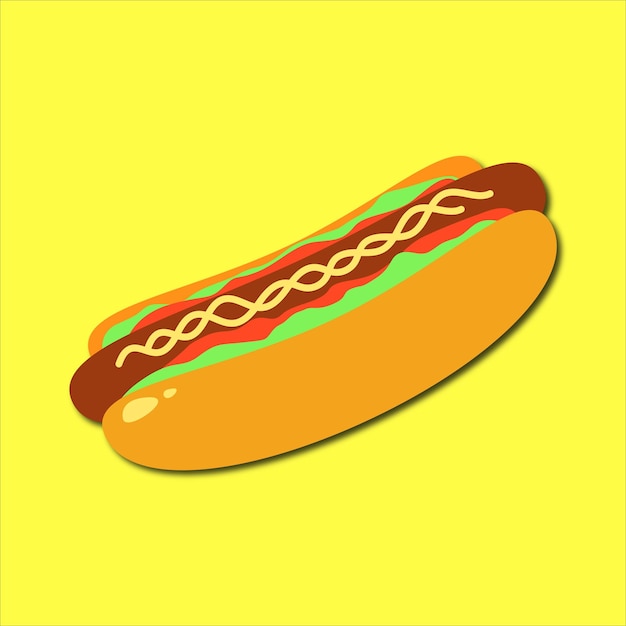 Vector ilustración de hot dog