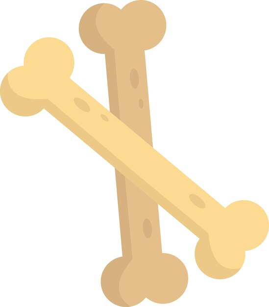 Ilustración de huesos cruzados en estilo minimalista