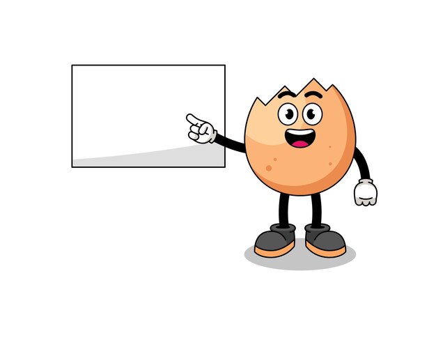 Ilustración de huevo agrietado haciendo una presentación