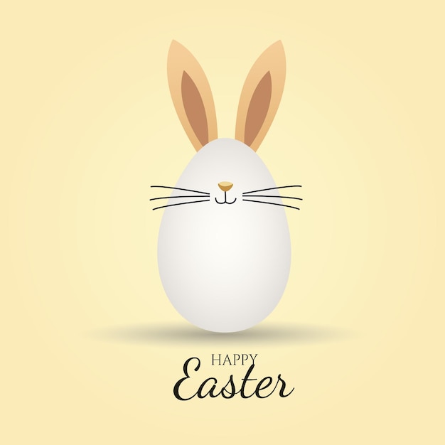 Ilustración del huevo de conejo de Pascua