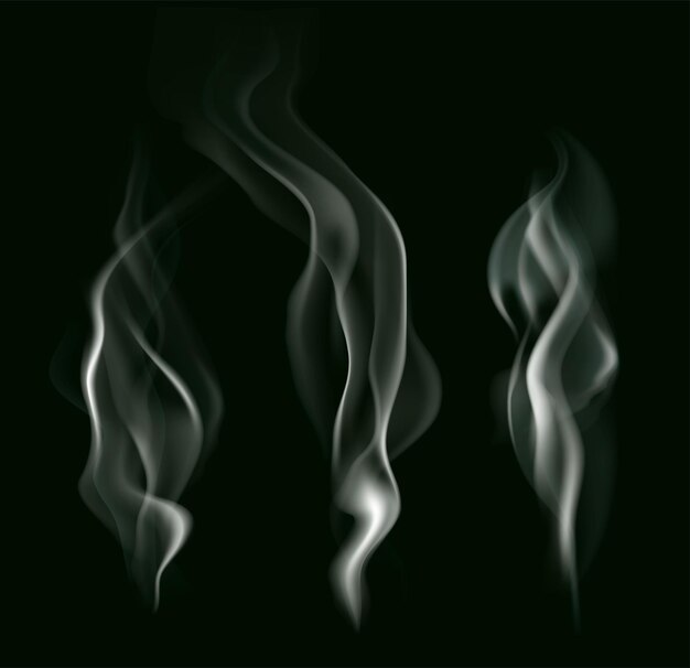 Ilustración de humo sobre un fondo transparente