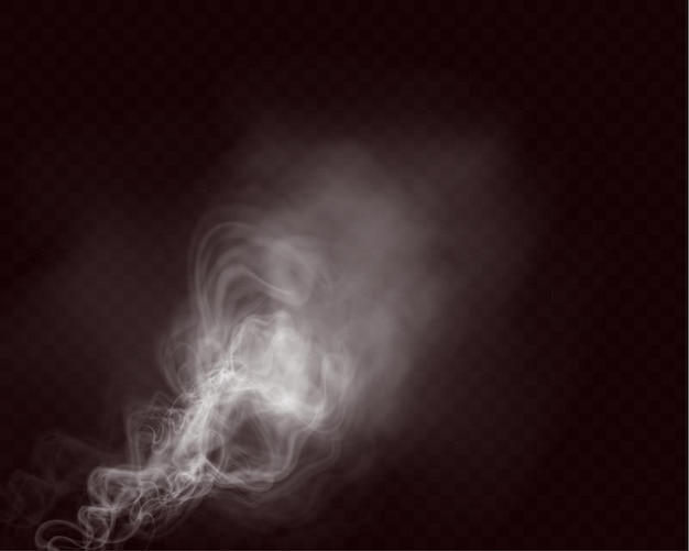 Ilustración de humo sobre un fondo transparente