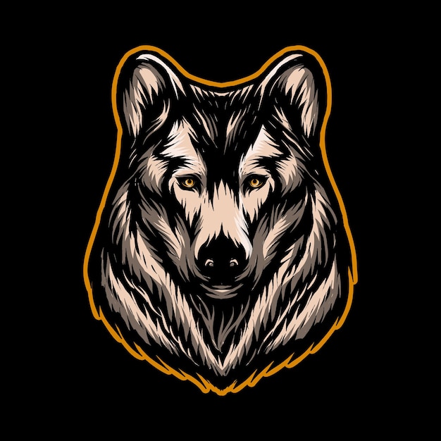 Vector ilustración de husky siberiano