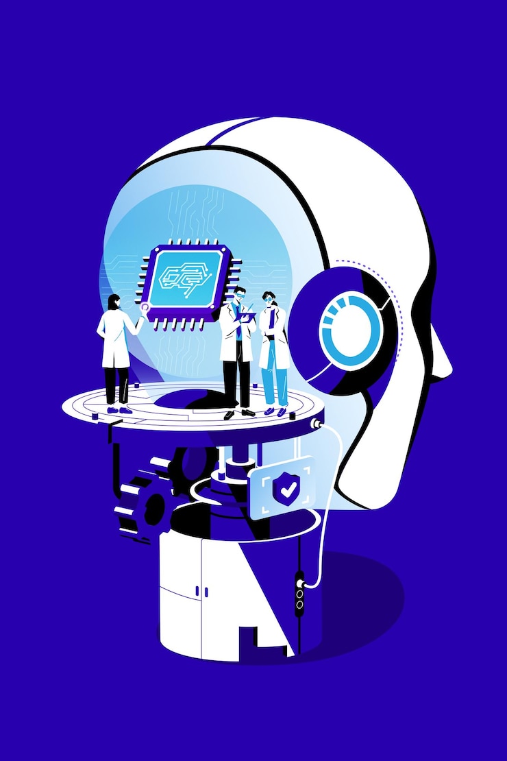 Vector ilustración de la ia