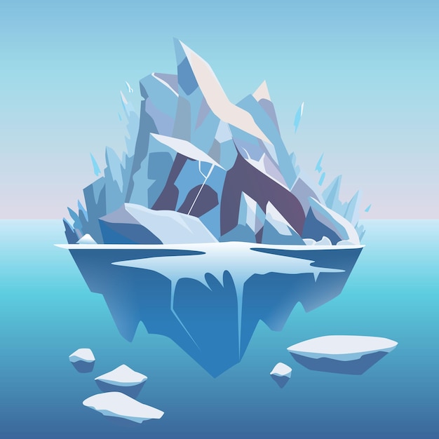 Ilustración de iceberg vectorial