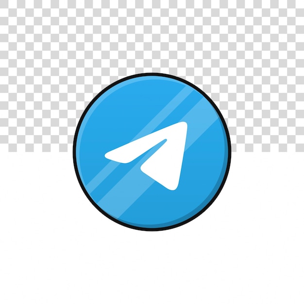 Ilustración del icono 3D de Telegram en un fondo aislado
