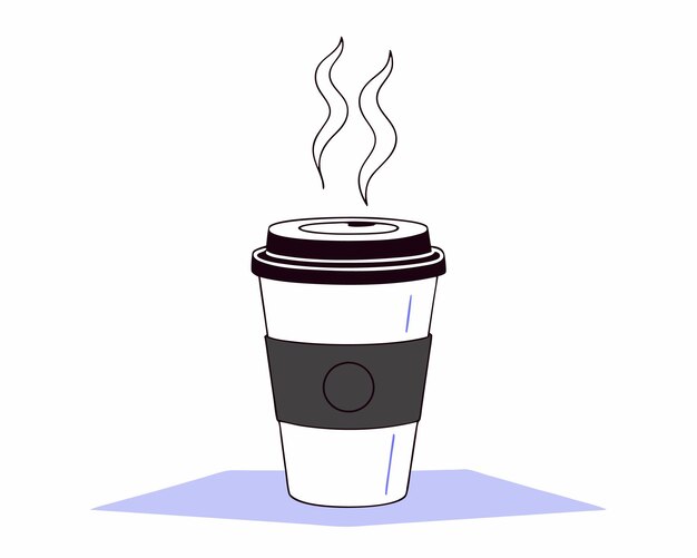 Ilustración del icono aislado del aroma de la taza de café