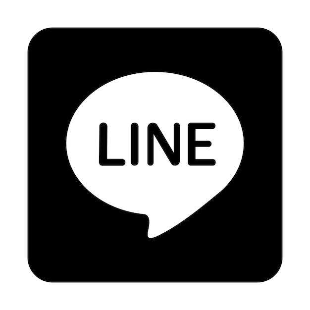 Ilustración del icono de la aplicación Line El logotipo de la app Line El icono de las redes sociales