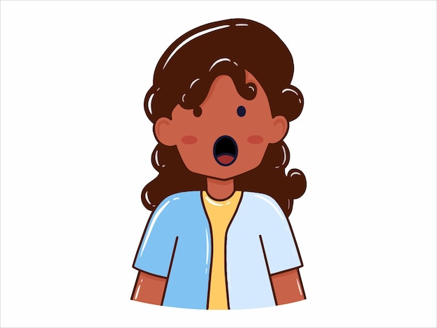 Ilustración de icono de avatar femenino de personaje de personas