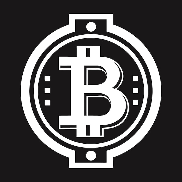 Ilustración del icono de Bitcoin aislado en un fondo blanco