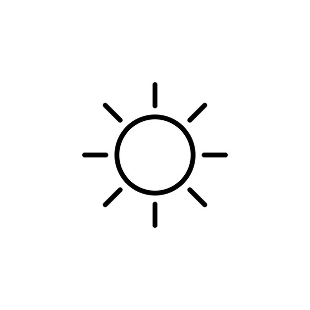 Ilustración del icono de brillo para el icono de ajuste de intensidad Vector