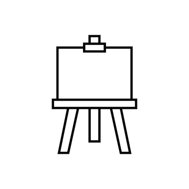 Ilustración del icono del caballete de pintura