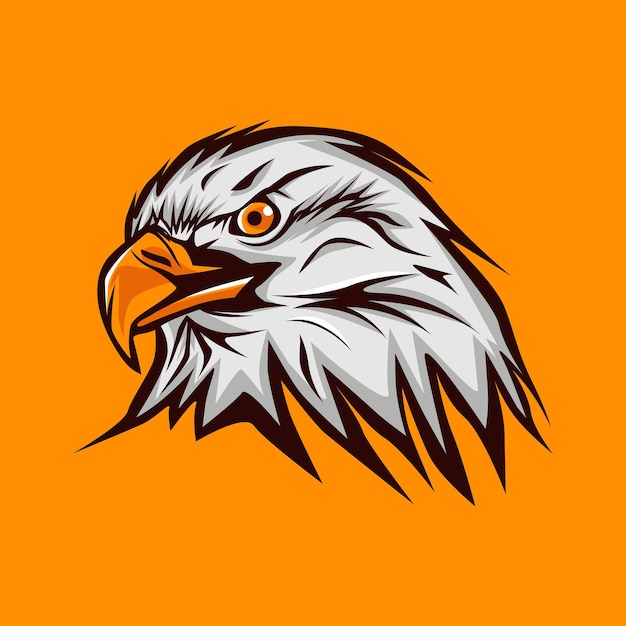 Ilustración del icono de la cabeza del vector del águila