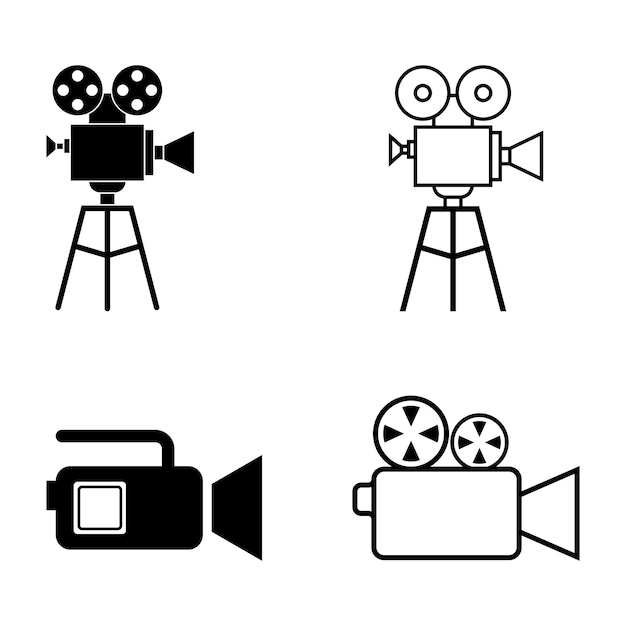 Ilustración del icono de la cámara de la película