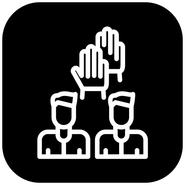 Ilustración de icono de cinco vectores altos del conjunto de iconos de Amistad