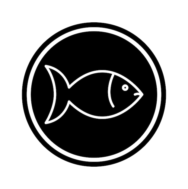 Ilustración del icono en círculo blanco y negro