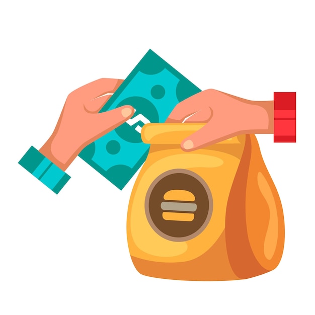 Ilustración de icono de comida de pago Diseño vectorial