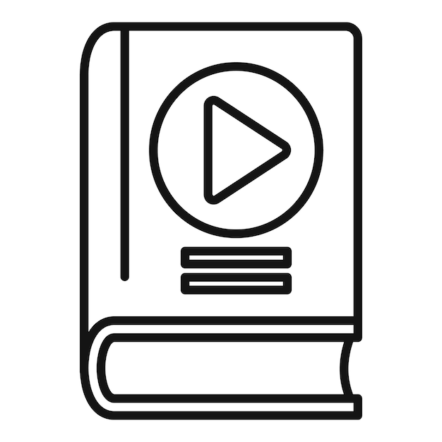 Ilustración del icono del concepto del libro de audio