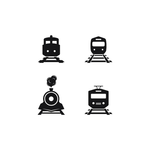 Ilustración de icono de concepto de logotipo de tren