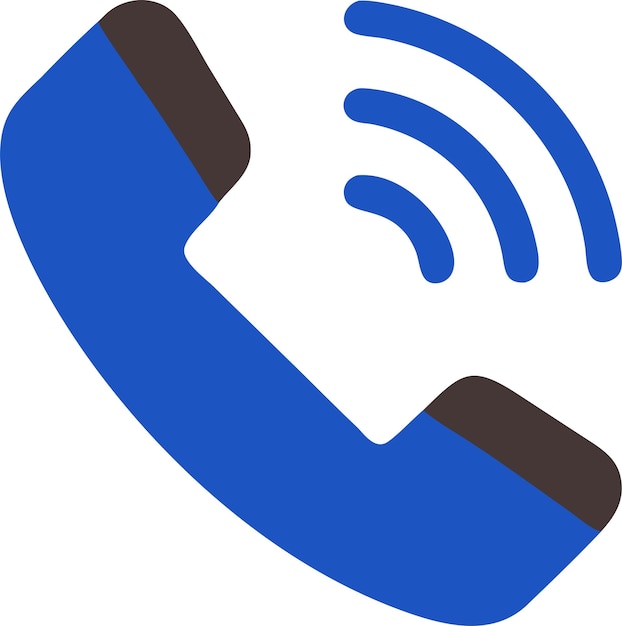 Ilustración del icono de contacto del teléfono móvil para comunicaciones telefónicas