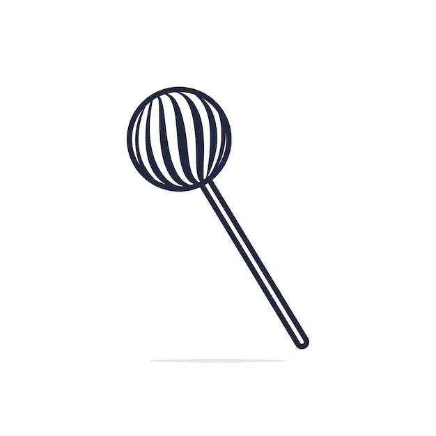 Ilustración del icono de dibujos animados de caramelo de piruleta