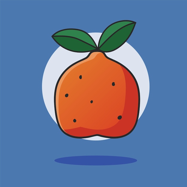 ilustración de icono de dibujos animados de una fruta de mandarina