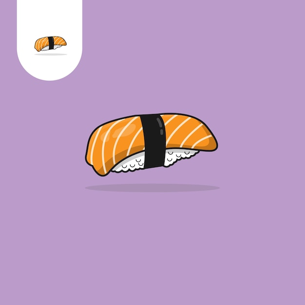Ilustración de icono de dibujos animados de sushi
