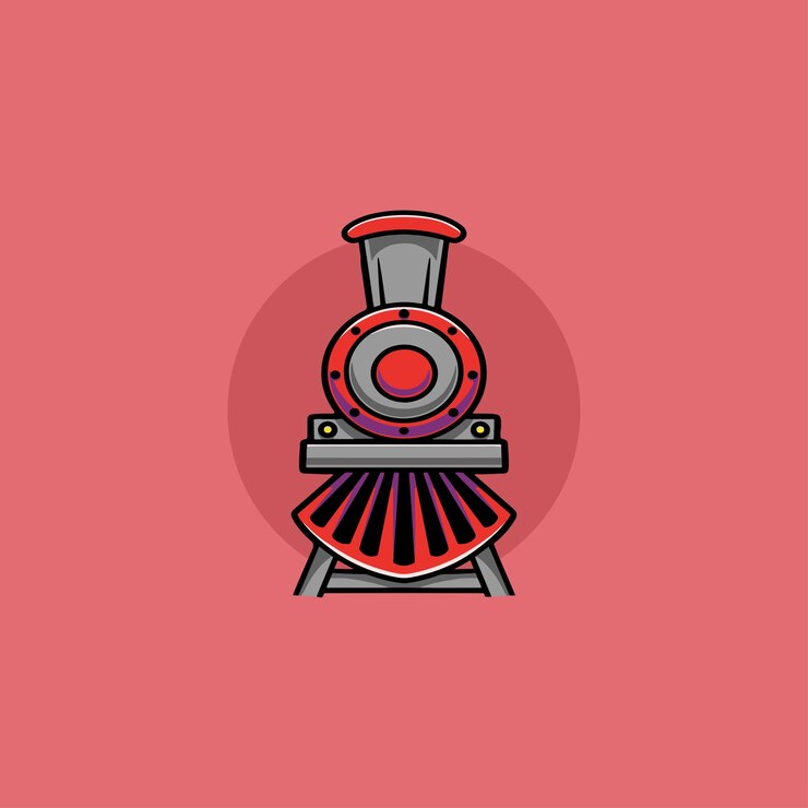 Ilustración de icono de dibujos animados de tren fresco