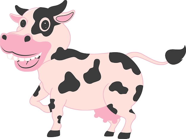 Ilustración del icono de dibujos animados de vacas