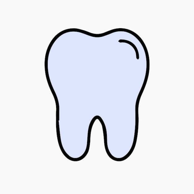 Ilustración del icono de los dientes vectoriales de diseño creativo