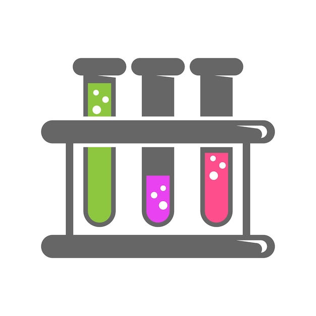Ilustración del icono del diseño de la botella química