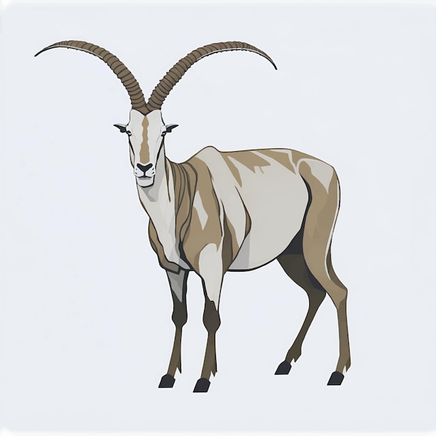 Vector ilustración del icono de estilo addax flat para web vector