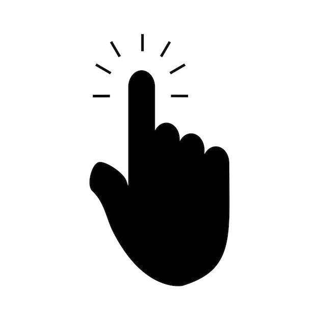 Ilustración del icono de la flecha del cursor del ratón del ordenador