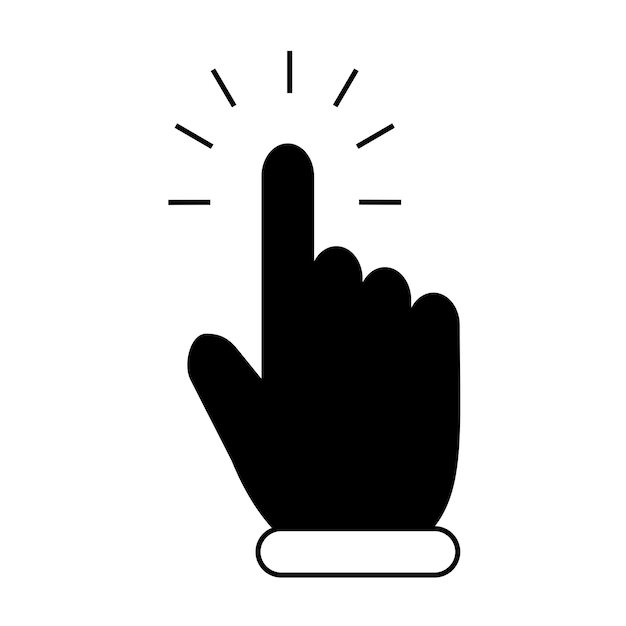 Ilustración del icono de la flecha del cursor del ratón del ordenador