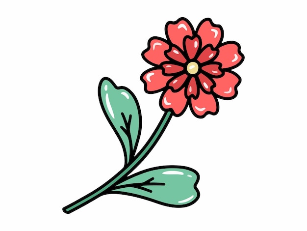 Ilustración de icono de flor