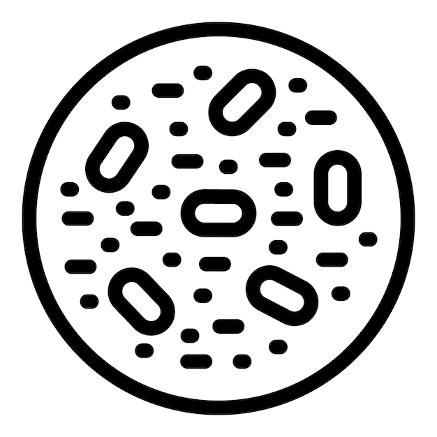 Ilustración del icono de la galleta en blanco y negro