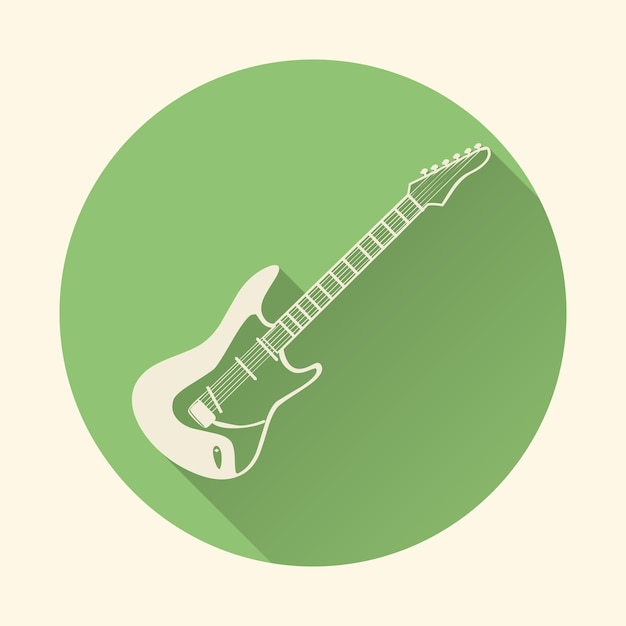 Ilustración del icono de guitarra, patrón de música. Portada creativa y de lujo