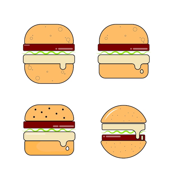 Ilustración de icono de hamburguesa