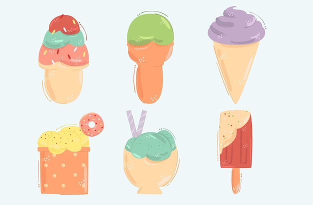 Ilustración del icono de helado