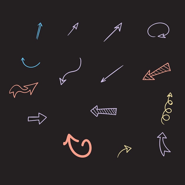 Ilustración del icono de la hoja de dirección con flecha de estilo tiza