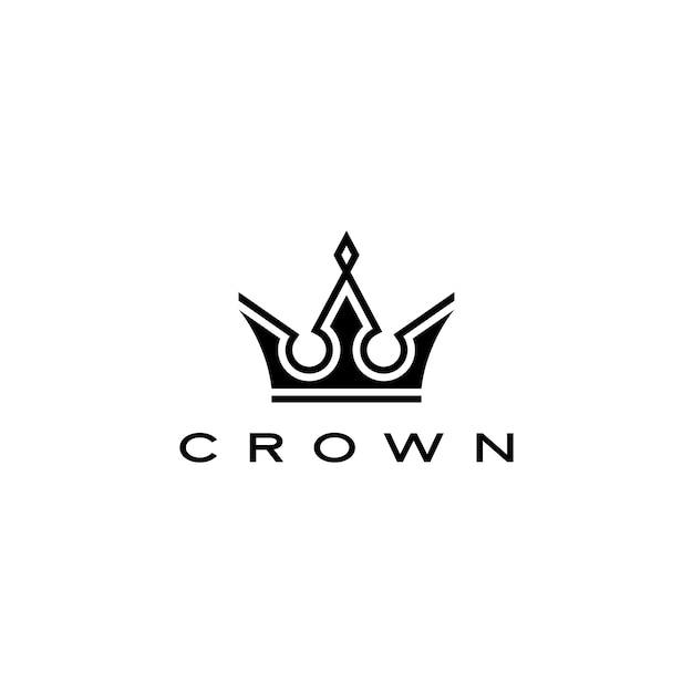 Ilustración del icono del logotipo de la corona