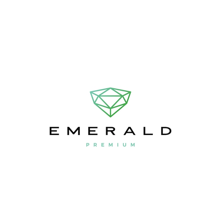 Vector ilustración de icono de logotipo de diamante esmeralda