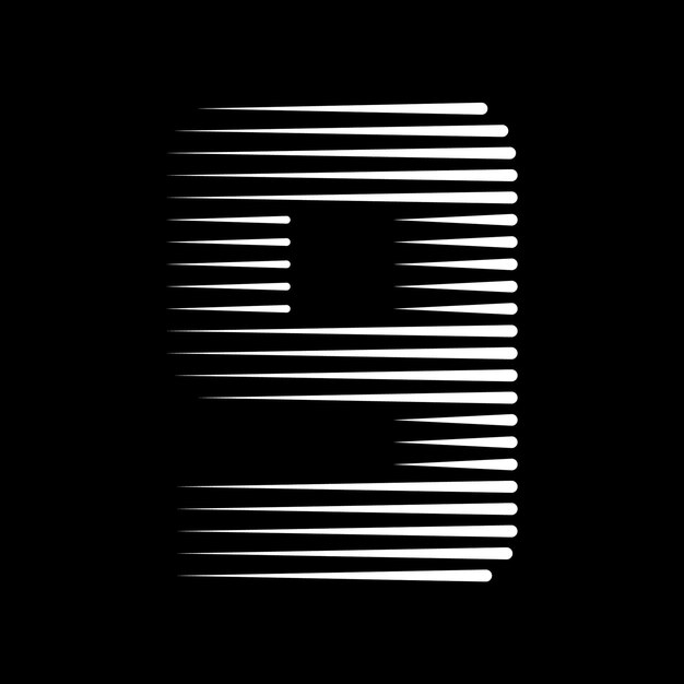 Ilustración del icono del logotipo de las líneas numéricas